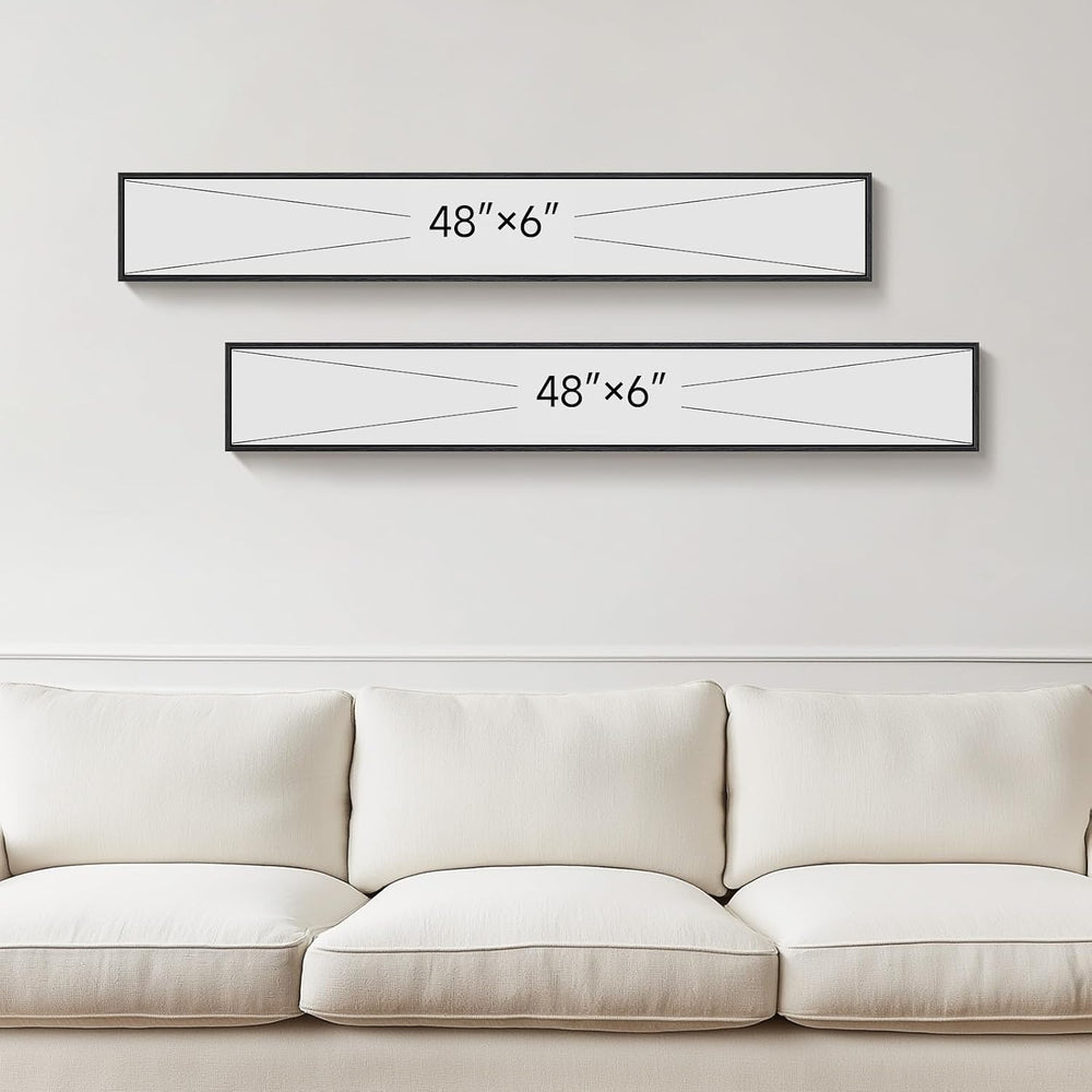 Framed Green White Vertical Abstract Wall Art Decor for Hallway, 2 Piece