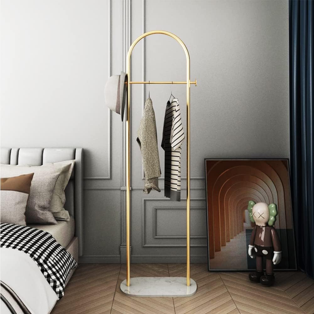 HKaikzo Gold Coat Rack, Modern Garment Rack with Marble Base, Heavy-duty Clot...