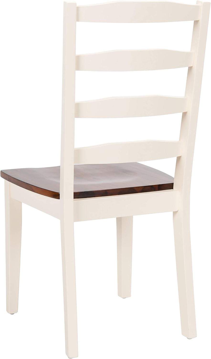 SAFAVIEH Shay Wood Dining Table, Farmhouse White/Natural Acacia DNS9205A