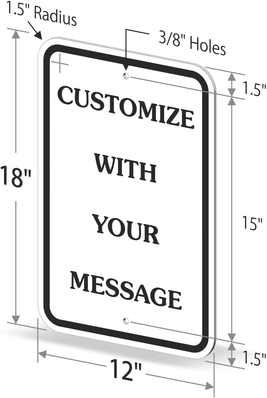 "Add Your Own Message" Customizable Sign By SmartSign | 12" x ...