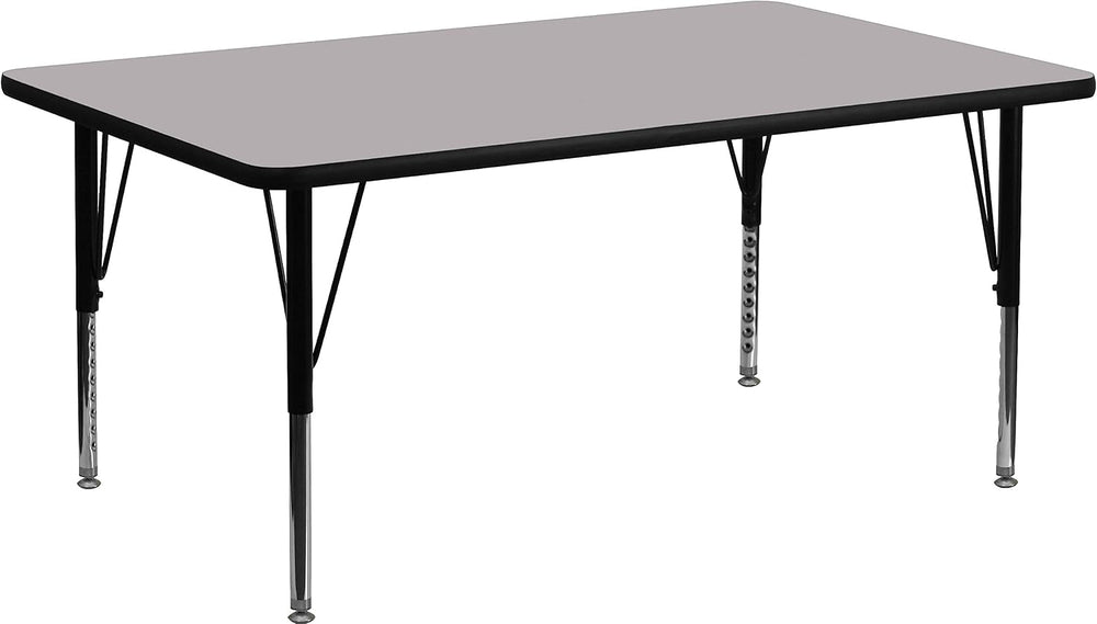 Flash Furniture 72x30 in Rectangular Activity Table, Gray