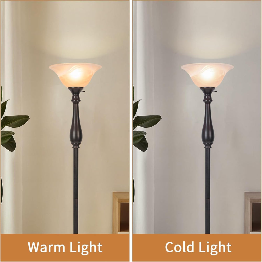 Glass Lamp Shade Replacement for Torchiere Floor Lamps,Lamp Shade for Floor L...