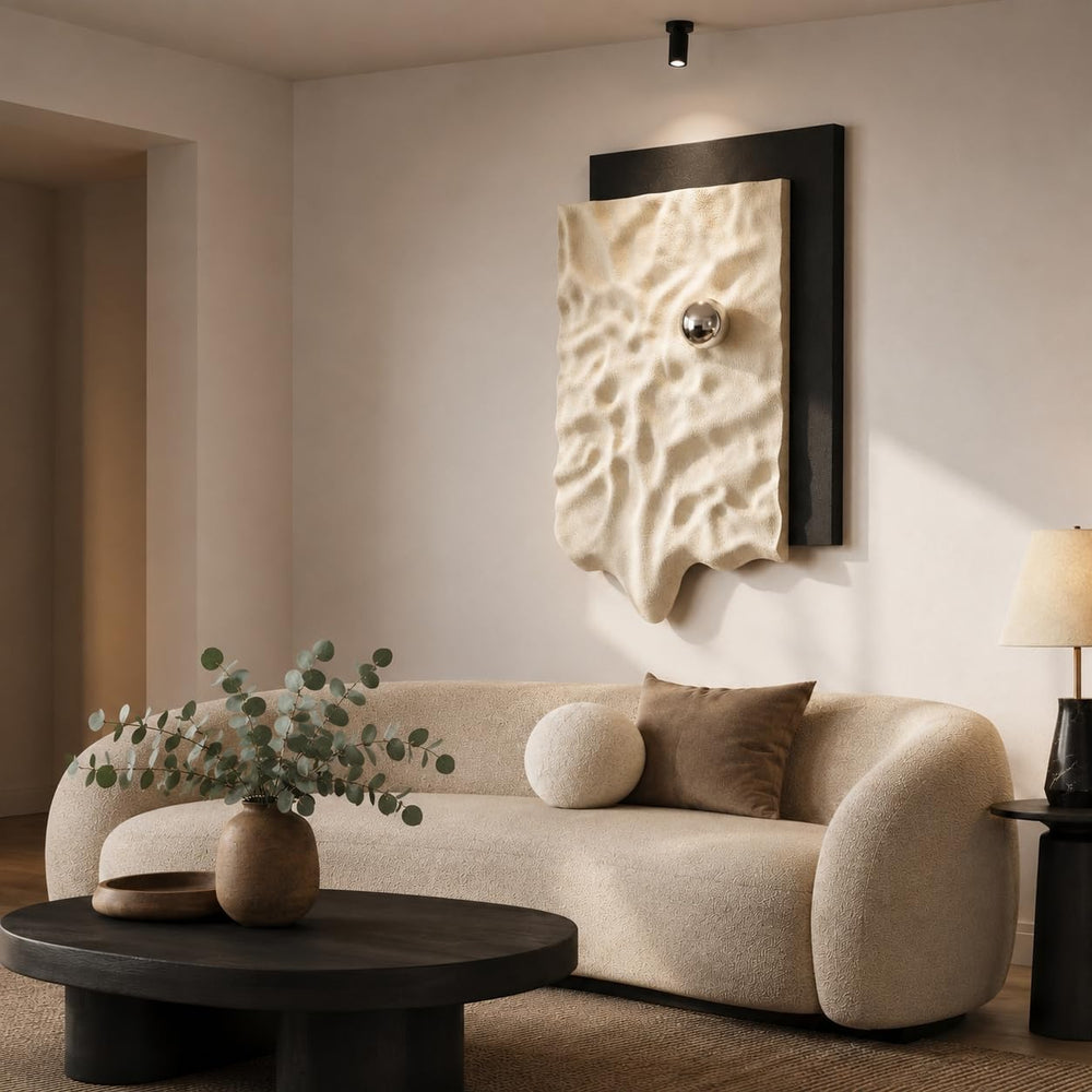 Large 3D Textured Abstract Wall Art for Living Room, Vertical Modern 28x39