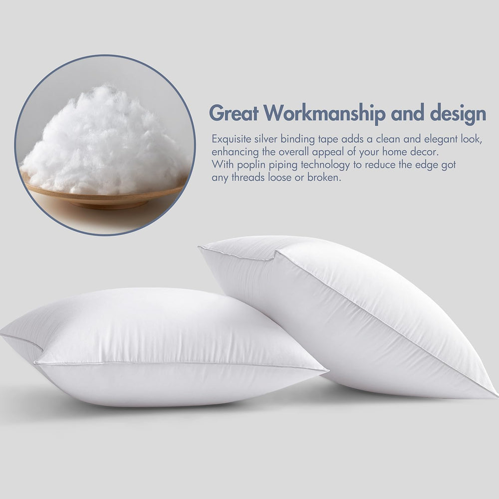 MIULEE 18 x 18 Pillow Inserts (Set of 2) -Decorative Throw Pillows for Couch ...