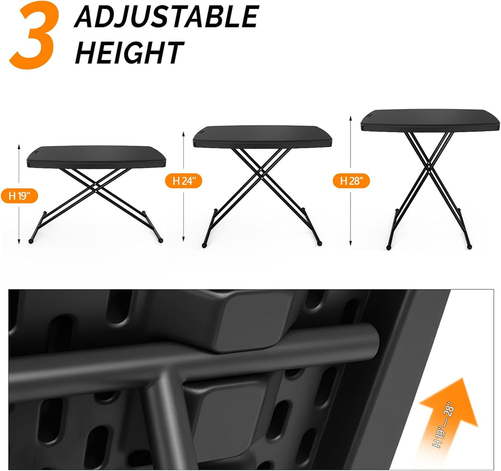 VINGLI 30" Small Folding Table Portable, Laptop TV Tray, Camping Table