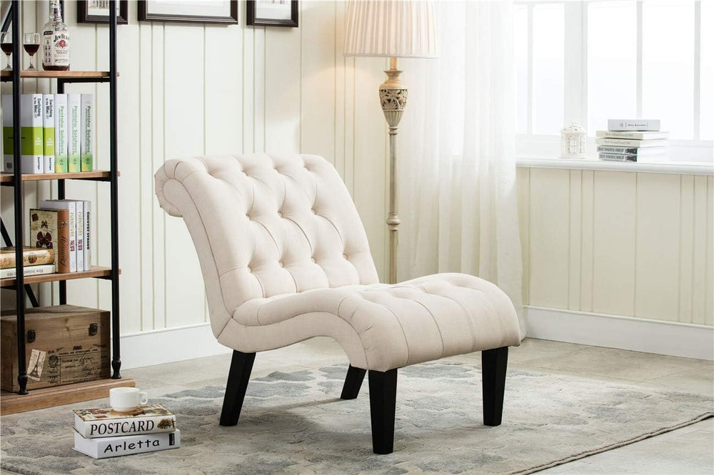 Accent Chair Set of 2 Upholstered Living Room Chairs Armless