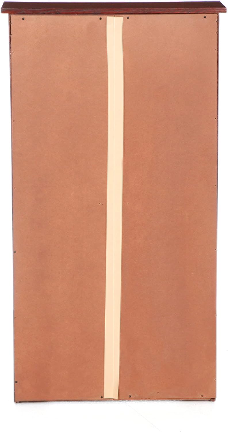 SEI Furniture - Window Pane Media Cabinet - Cherry - Transitional Design, Bro...