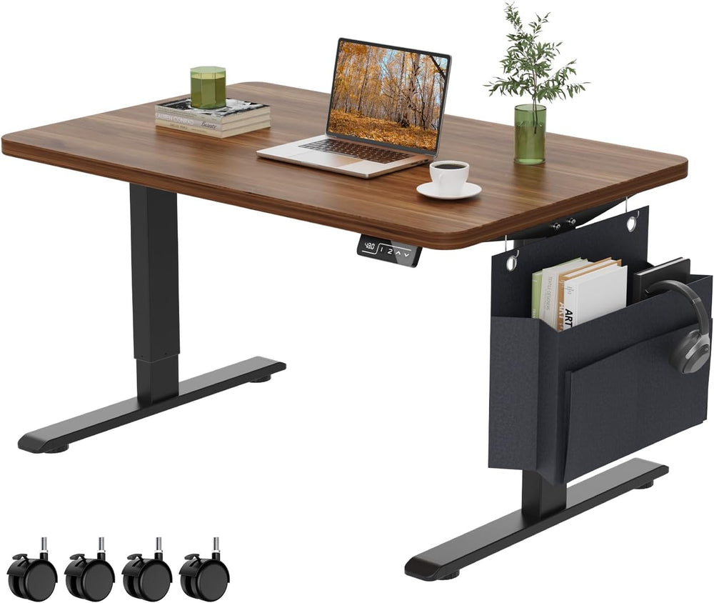 Height Adjustable from Coffee Table to Desk 40"x24" Dark Walnut Look