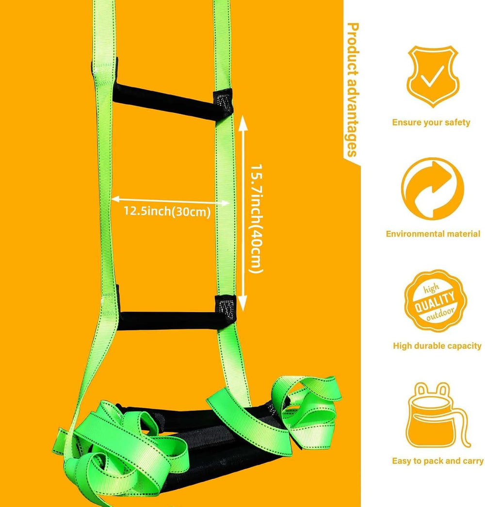 Emergency Fire Escape Ladder,Flame Resistant Safety Rope Ladder with Hooks 13...