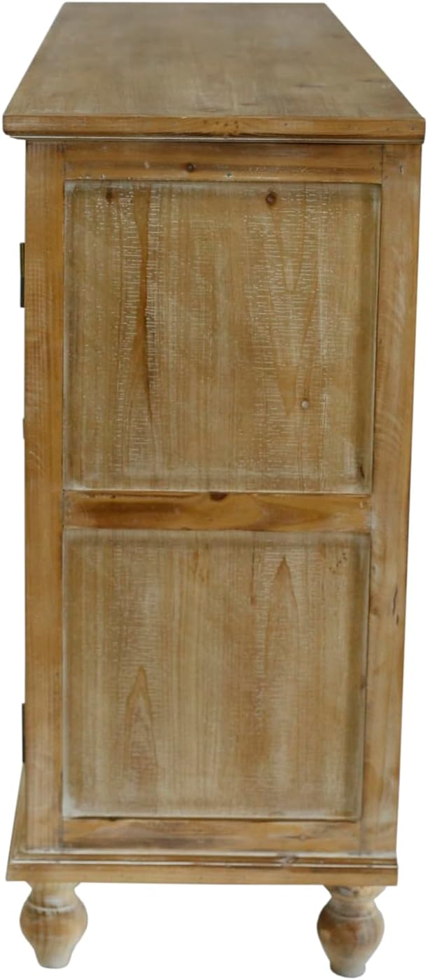 LKTART 60" Farmhouse Sideboard Buffet,Solid Wood Credenza Storage Cabinet