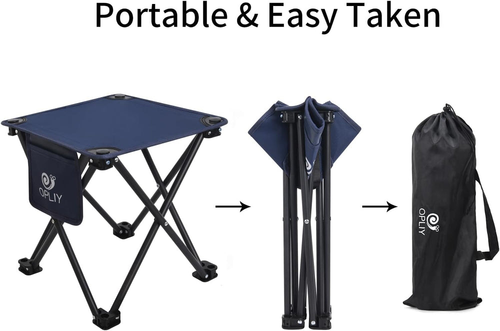 Opliy Camping Stool 2 Pack,13.5 Inch Portable Folding Stool for Outdoor Garde...