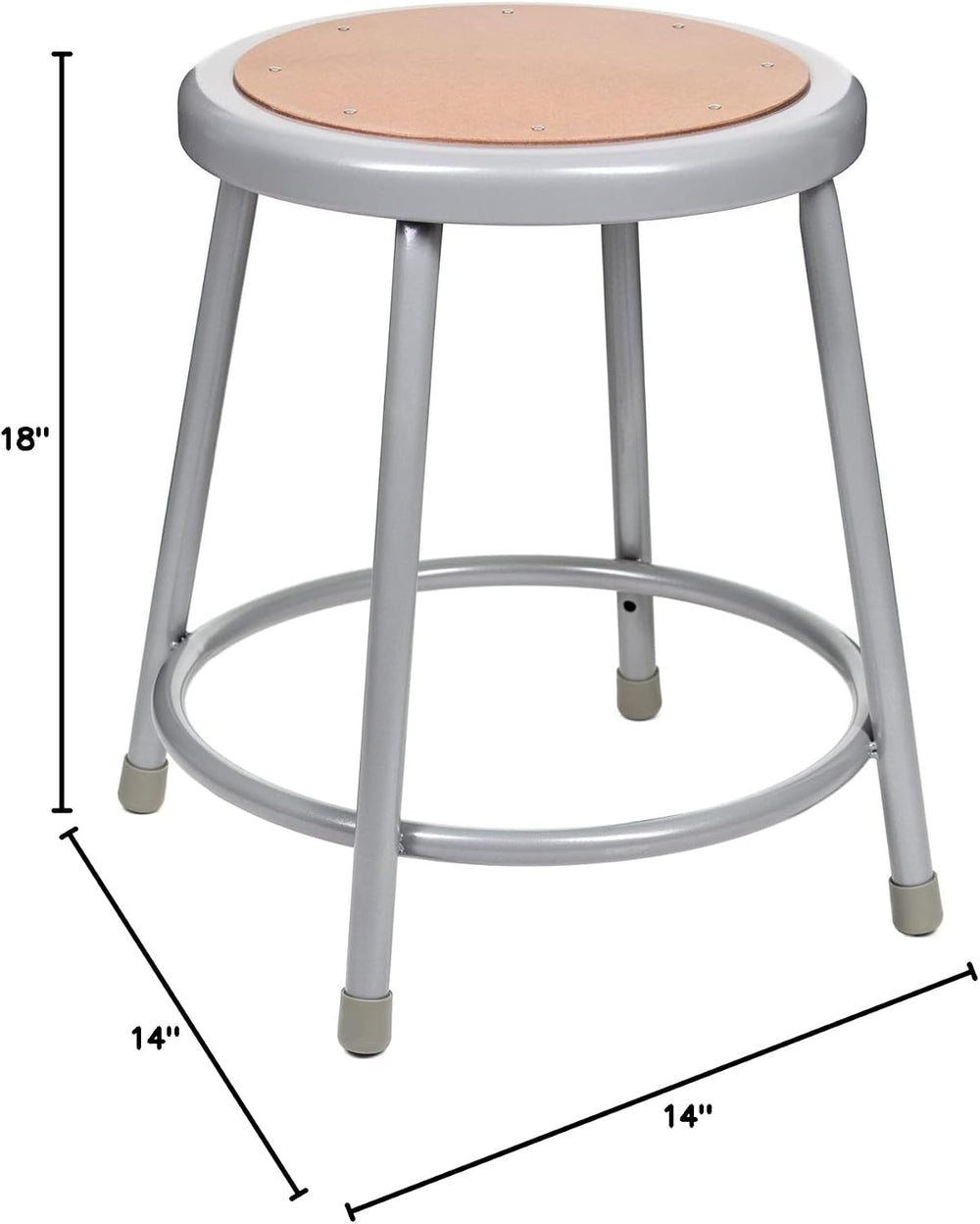 OEF Furnishings OEF6218/2 Preassembled Commercial Steel Round Stool with Maso...