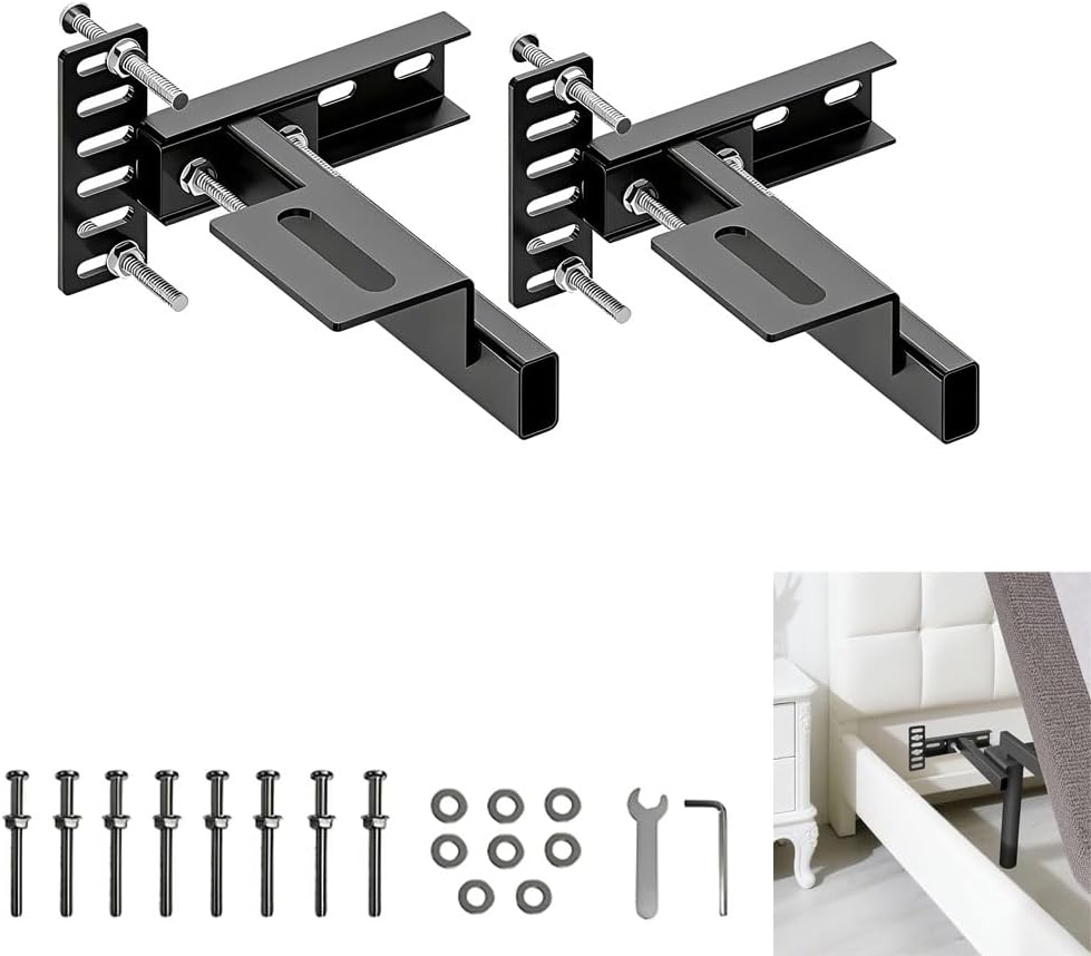 Adjustable Headboard Brackets for Metal Bed Frame, Universal Headboard Mounti...