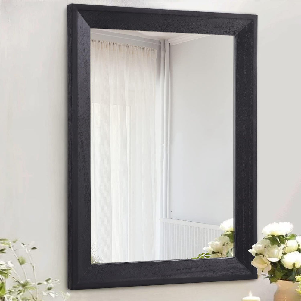AAZZKANG Black Mirrors for Wall Rectangle Wood Framed Large