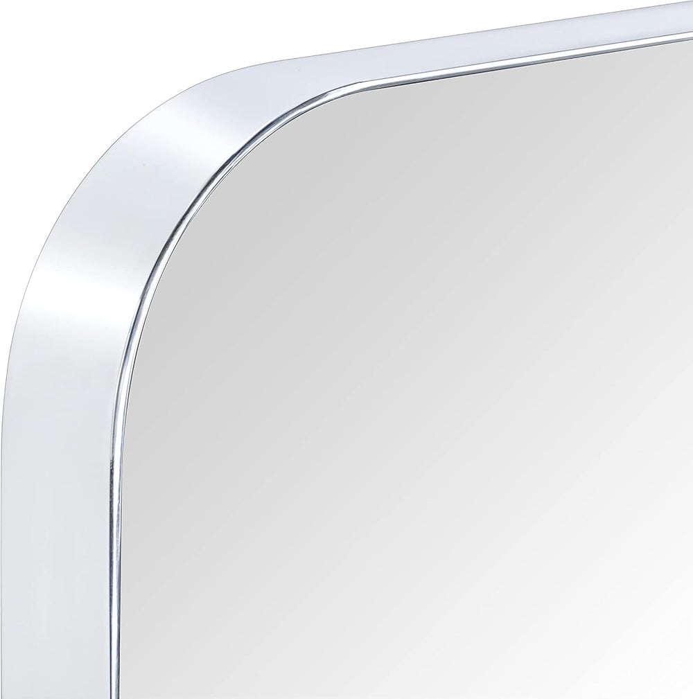 GRACTO 20 x 30'' Polished Nickel Rectangle Bathroom Vanity Mirror for...