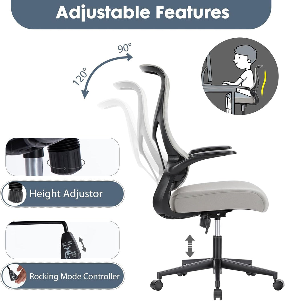 DUMOS Executive Home Office Chair, Ergonomic Computer Desk Chair, Mesh