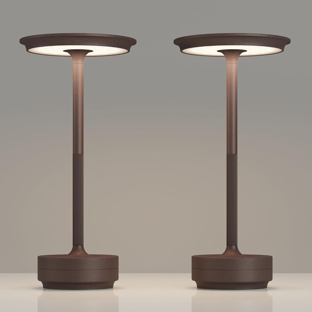 TBBGA 2 Pack Rechargeable Table Lamps Cordless, 5000mAh Outdoor Table Light