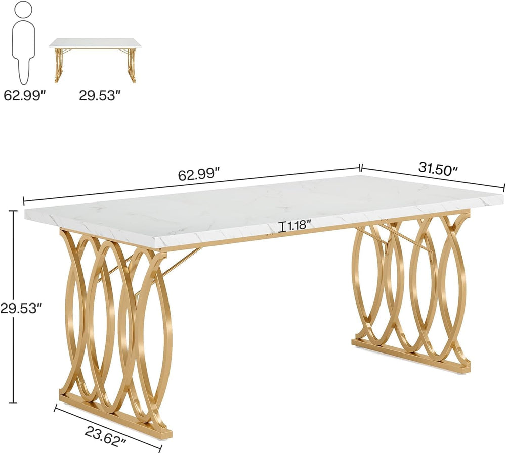 Tribesigns Executive Desk, 63" W Large Computer Desk, Modern Office Desk...