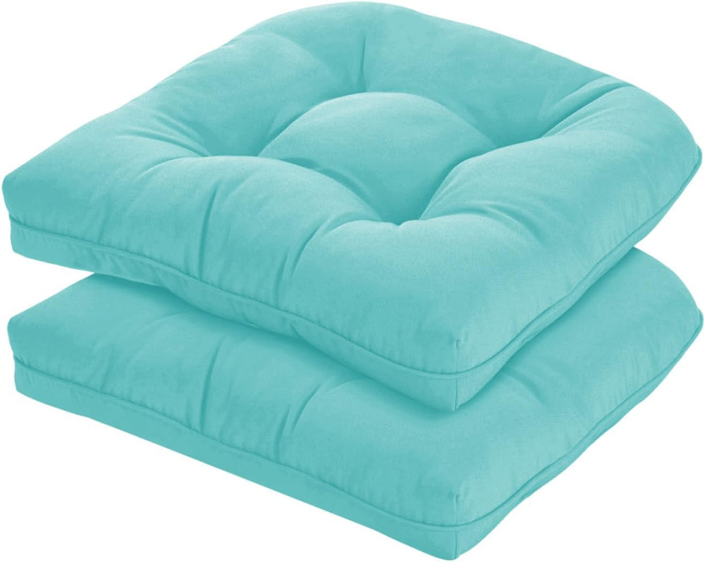 19x19 Outdoor Chair Cushions Set of 2, Tufted Wicker Patio Furniture Cushions...