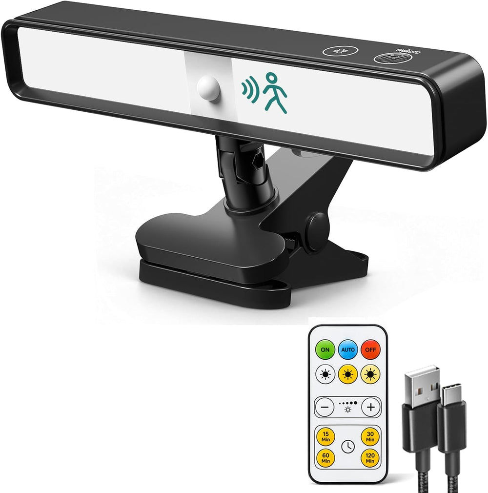LYTARA 5000mAh Rechargeable Clip on Light with Motion Sensor, Black