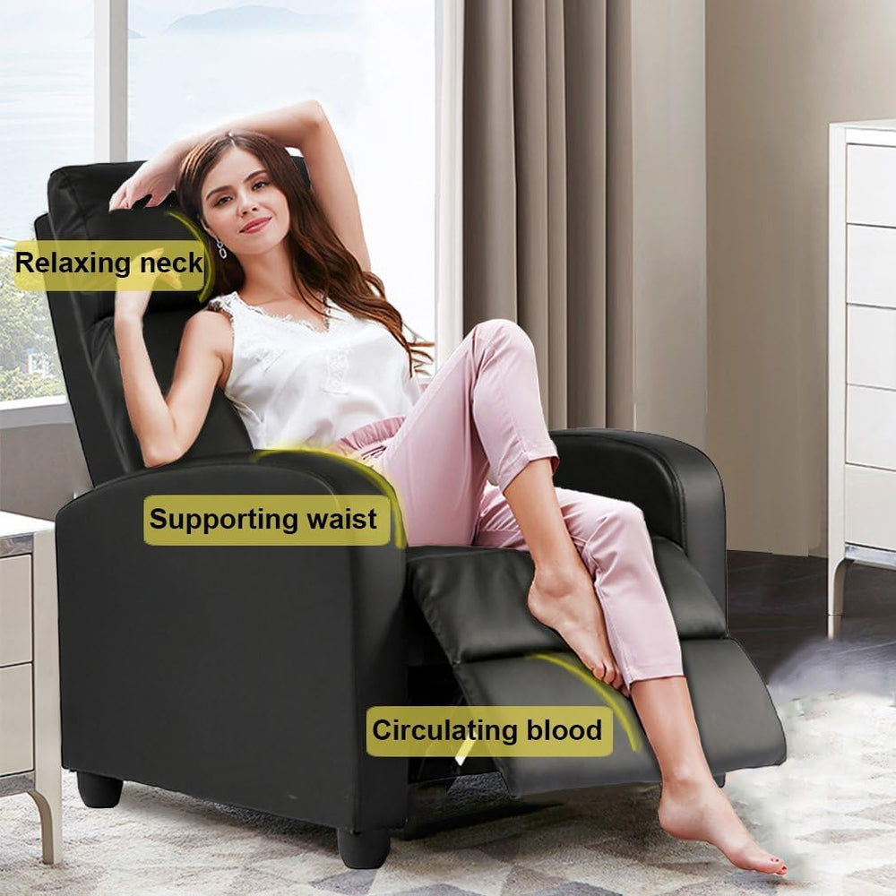 BestMassage Recliner Chair No Massage Function | Leather Black