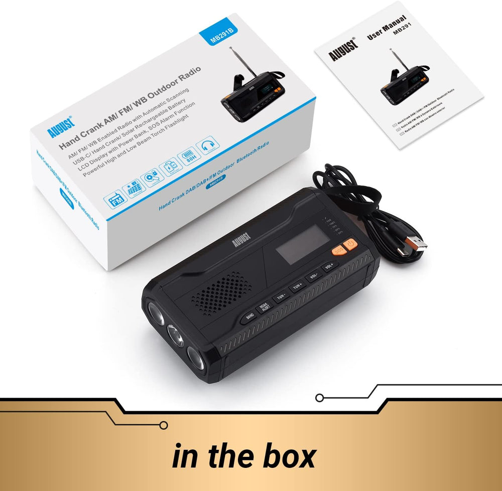 August MB291B NOAA Emergency Weather Radio & AM/FM