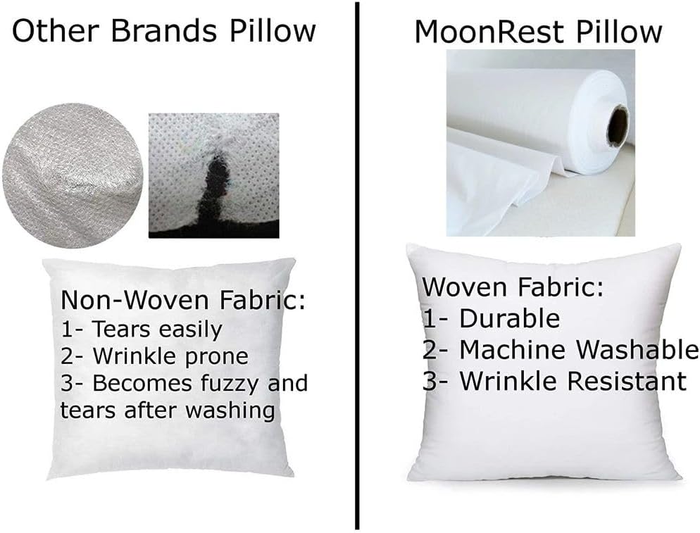 MoonRest® 20x48 Inch Synthetic Down Alternative Rectangle Pillow Insert Form ...