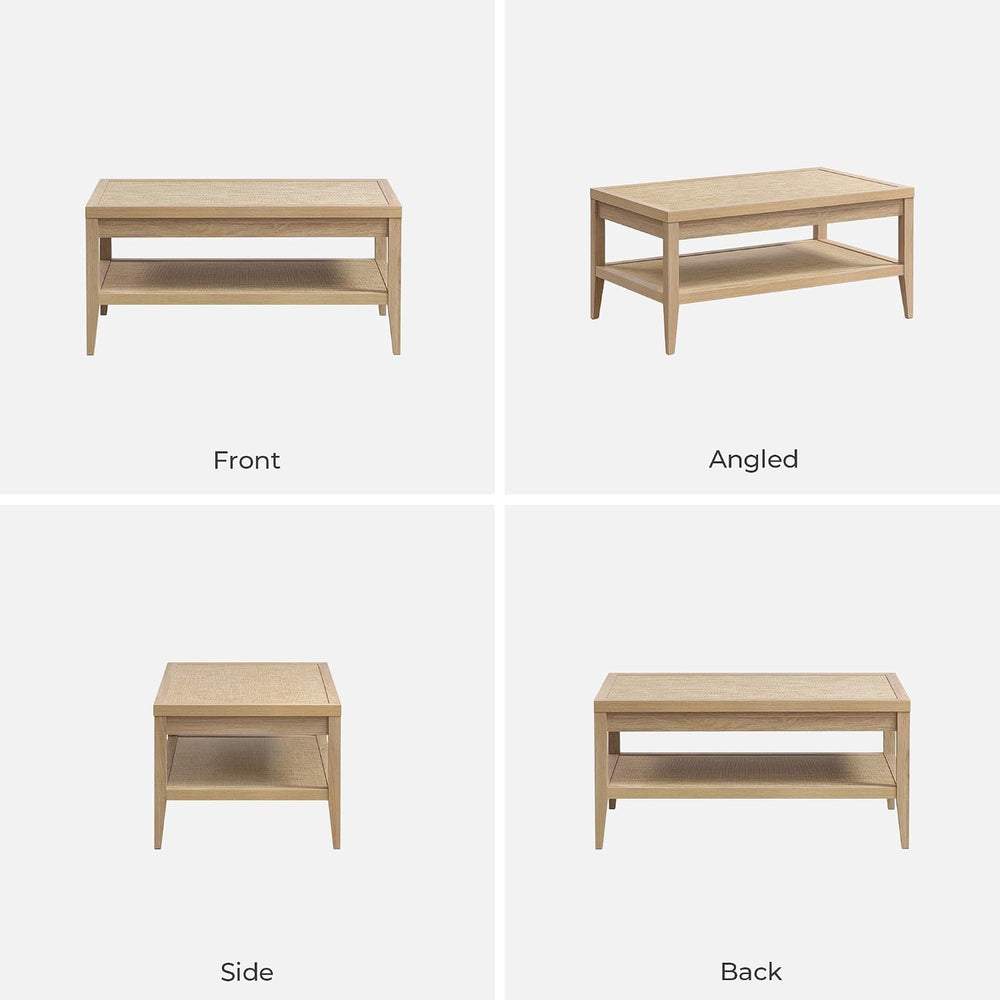 SICOTAS Rattan Coffee Table for Living Room