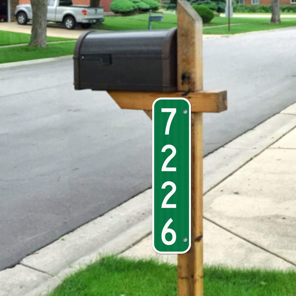 911 Address Number Sign, Custom Emergency Reflective Mailbox Sign, Visible
