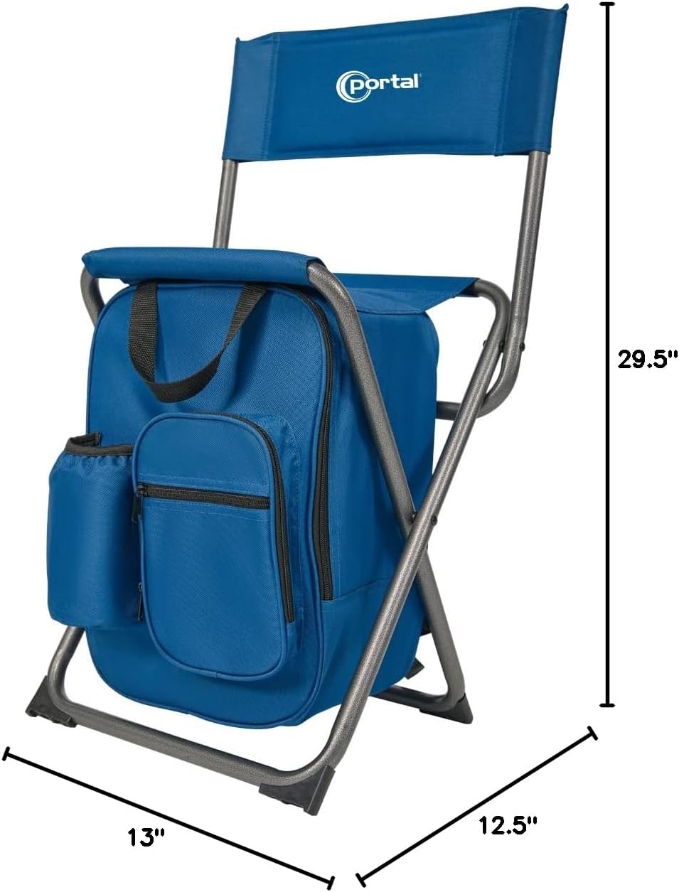 Portal Backpack Cooler Chair with Backrest, Portable Folding Stool