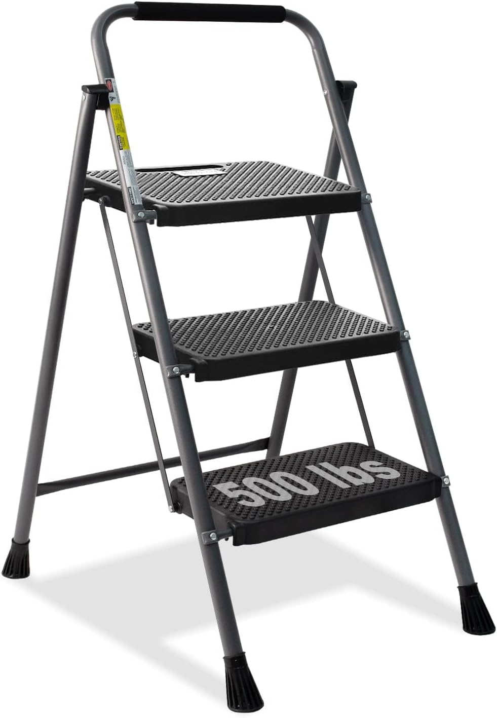 GOLYTON 3 Step Ladder,Step Stools for Adults, 500lbs Capacity