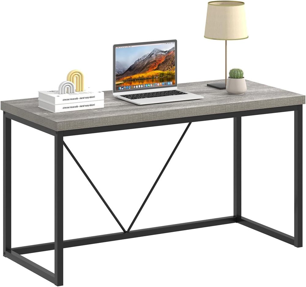 FOLUBAN Modern Home Office Desk, Industrial Vintage Computer Desk, Rustic Woo...