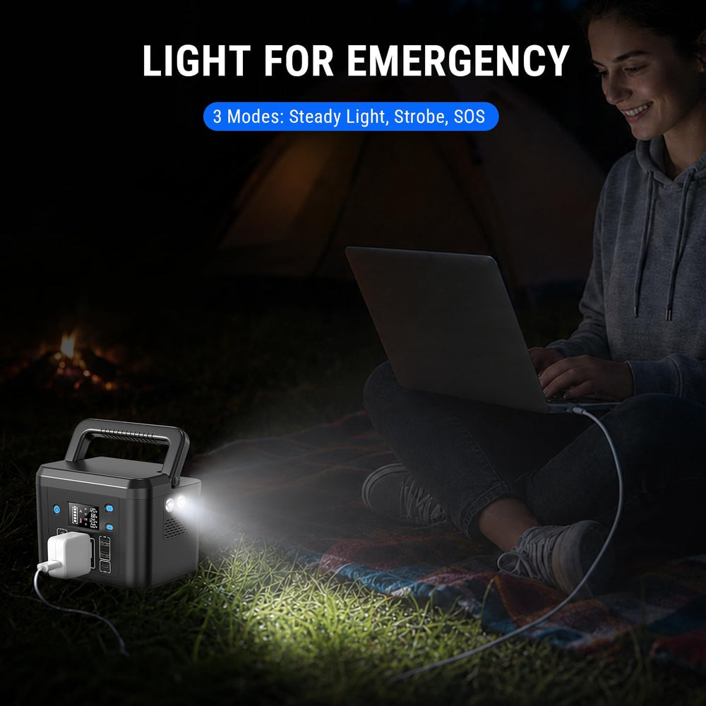 200W Portable Power Station, 192Wh LiFePO4 Solar Generator for Camping
