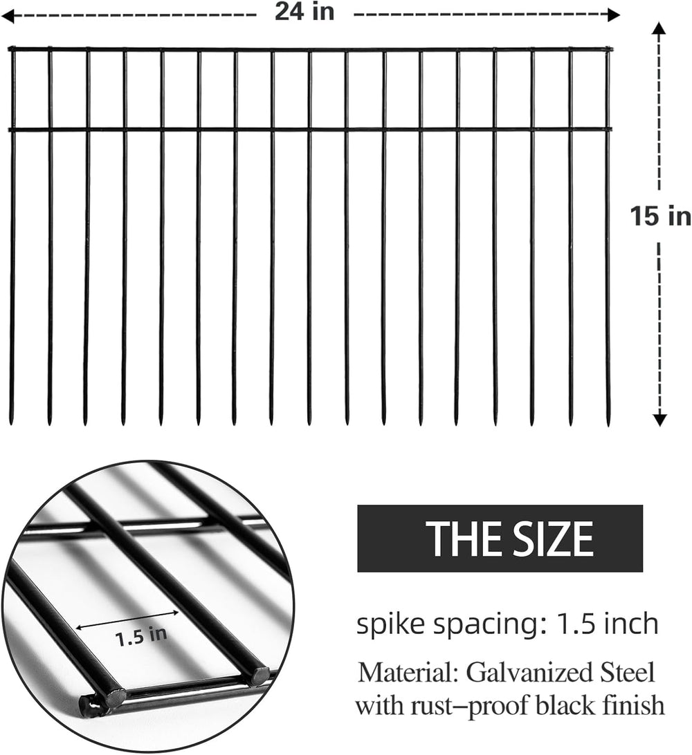 Adavin Small/Medium Animal Barrier Fence,15 Pack 24 in(L)X 15 in(H) Undergrou...