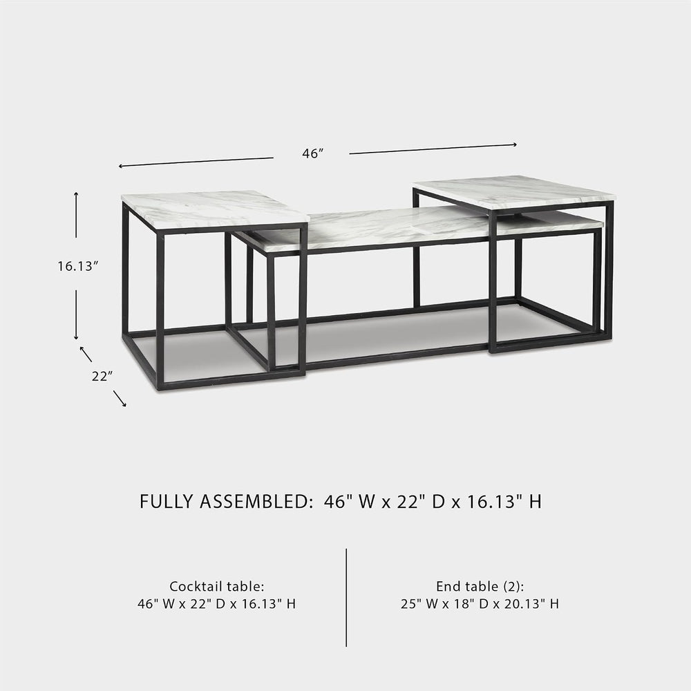 Signature Design by Ashley Donnesta 3 Piece Nesting Coffee Table Set