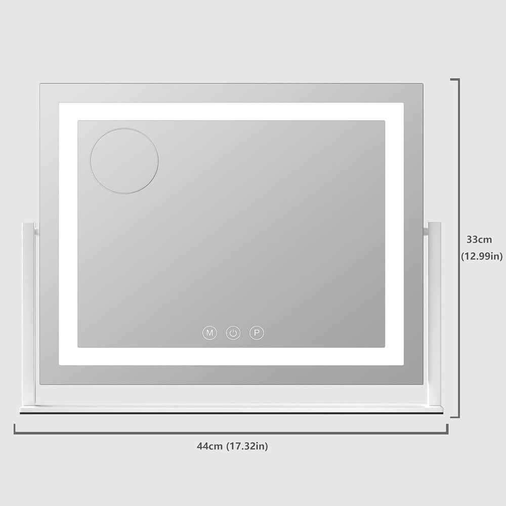 Gvnkvn Lighted Makeup Mirror, 17.3"x13" Hollywood Vanity Mirror wit...