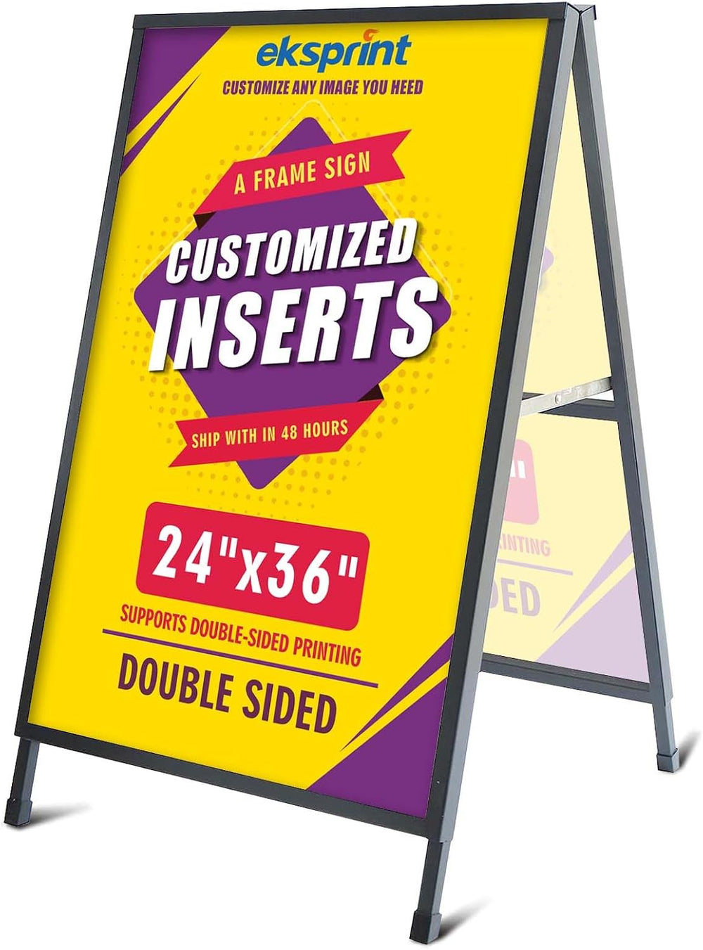 Custom A-Frame Sign Sidewalk Sign 24"x36", Sandwich Board Signs Out...
