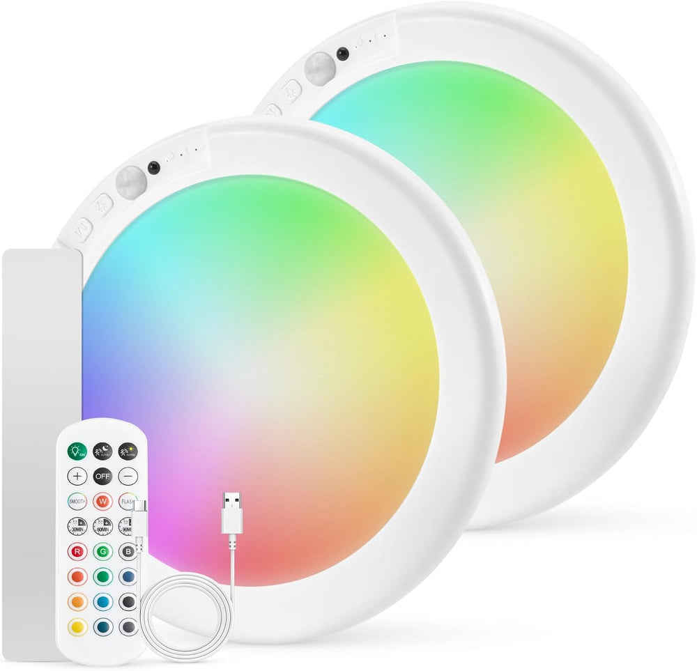 Combuh Rechargeable LED RGB Ambient Shower Light Waterproof Inside Wireless