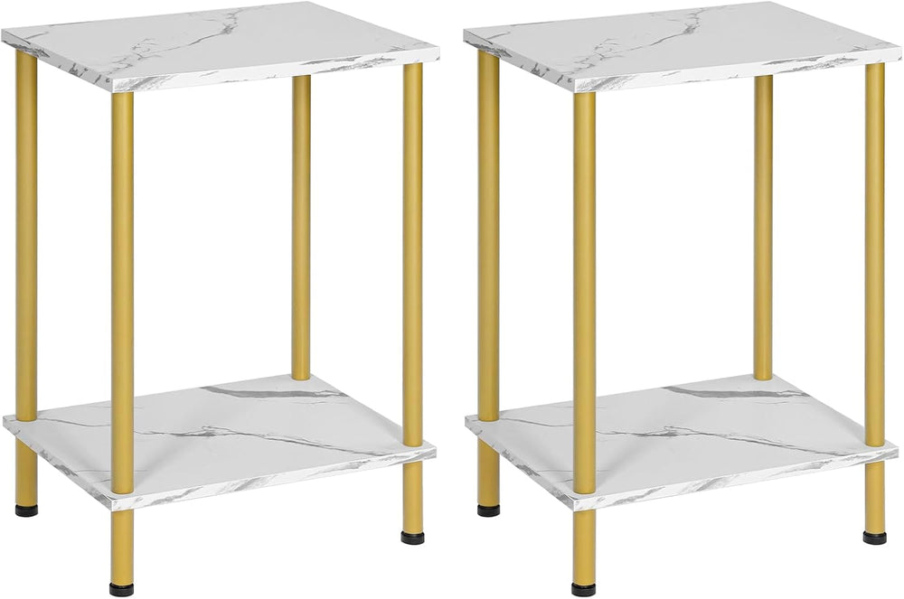 HOOBRO End Tables Set of 2, Small Side Tables, Nightstands for Small Spaces