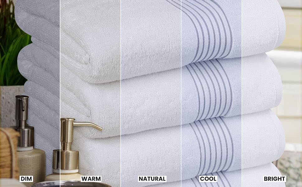 Utopia Towels 6 Pack Bath Towels, 27x54 in, 100% Cotton, Variety