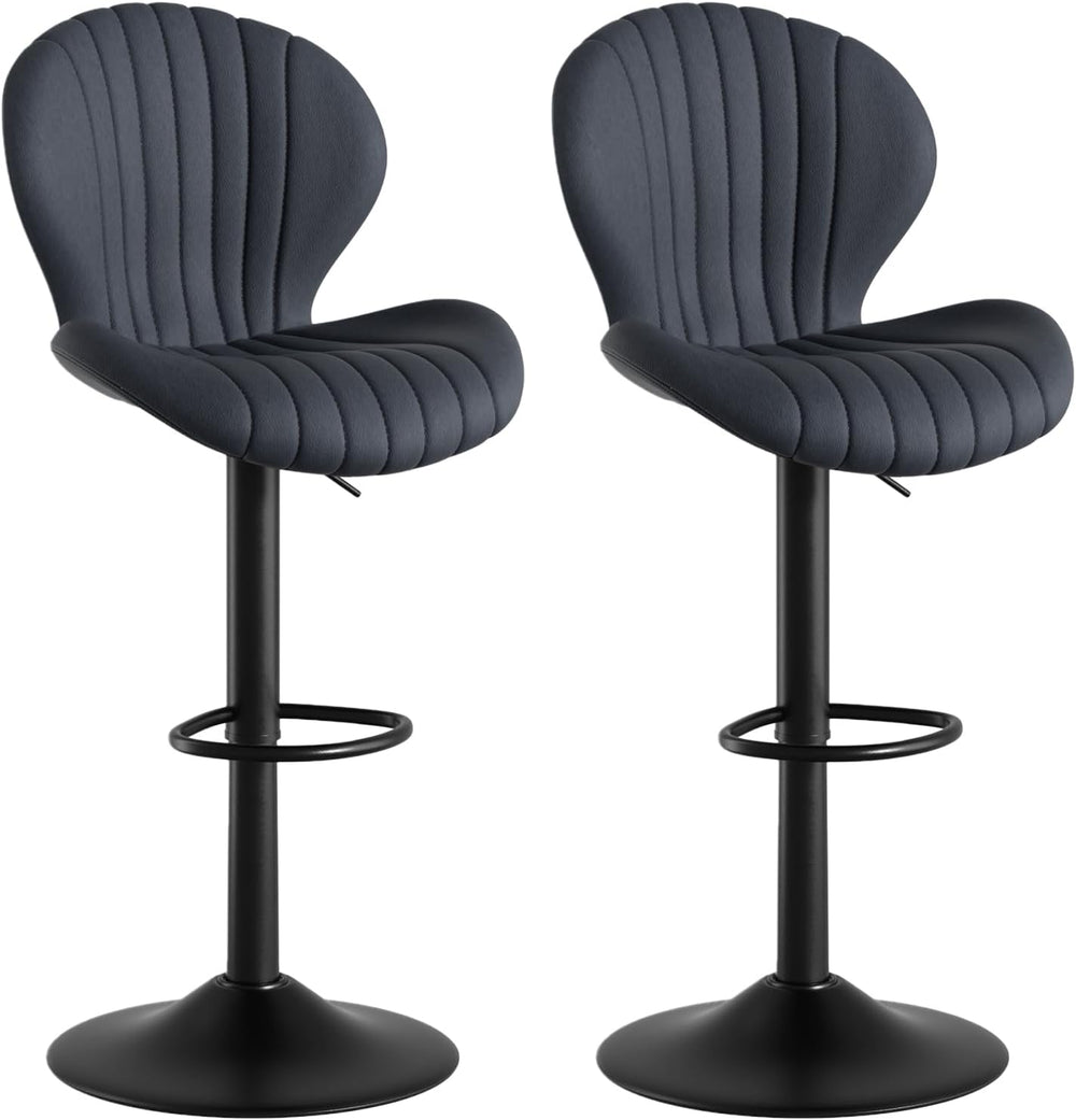Bar Stools Set of 2 Swivel Adjustable Bar Chairs