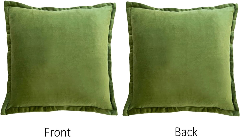 Green Yellow Gold Decorative Throw Pillow Covers, Set of 4, 18x18 Inch Solid ...