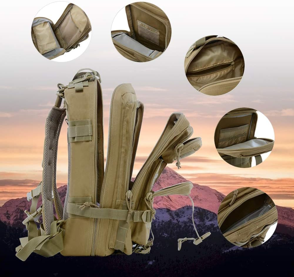 ROARING FIRE 30L Tactical Backpack, MOLLE Military Bag,EDC Outdoor Backpack
