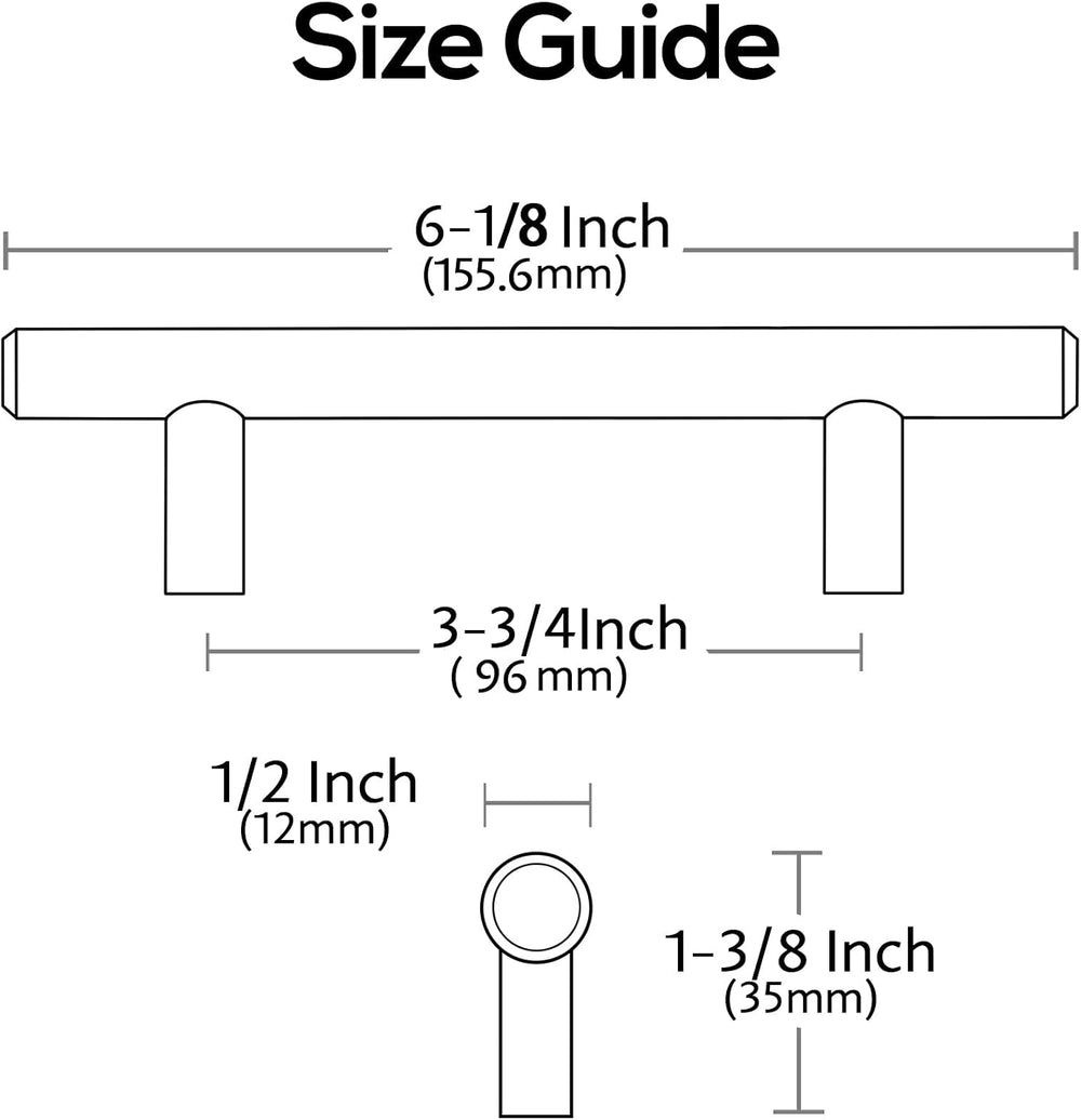 Alzassbg Champagne Bronze Cabinet Pulls and Handles 10 Pack, AL3015BRG