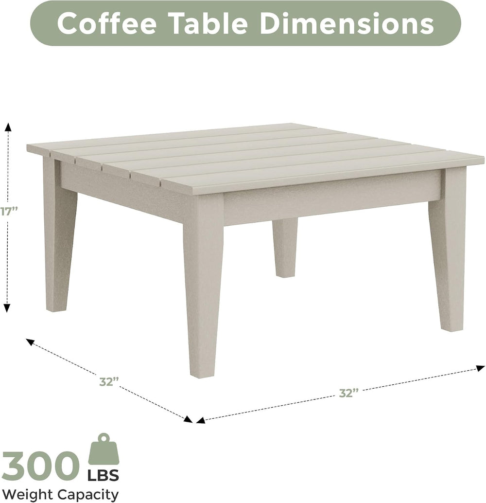 WestinTrends 32 Inch Ashore Outdoor Coffee Table, Sand