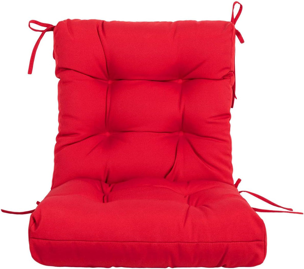 ARTPLAN 40x20 Outdoor Tufted Patio Chair Seat Back Cushion 4 Pack