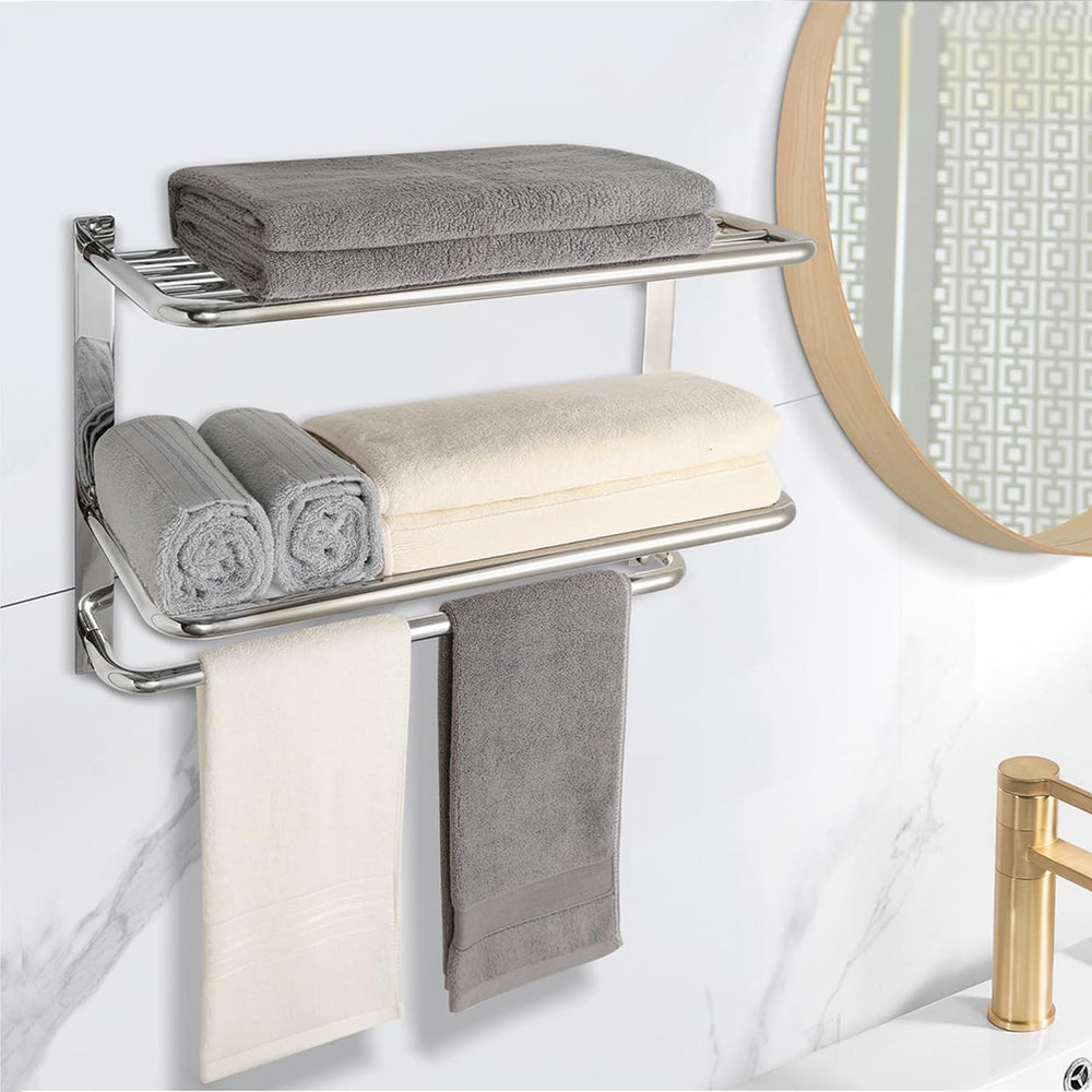 Towel Rack for Bathroom, DEWVIE 23 Inch Tower Holder with Tower Bars, SUS 304...