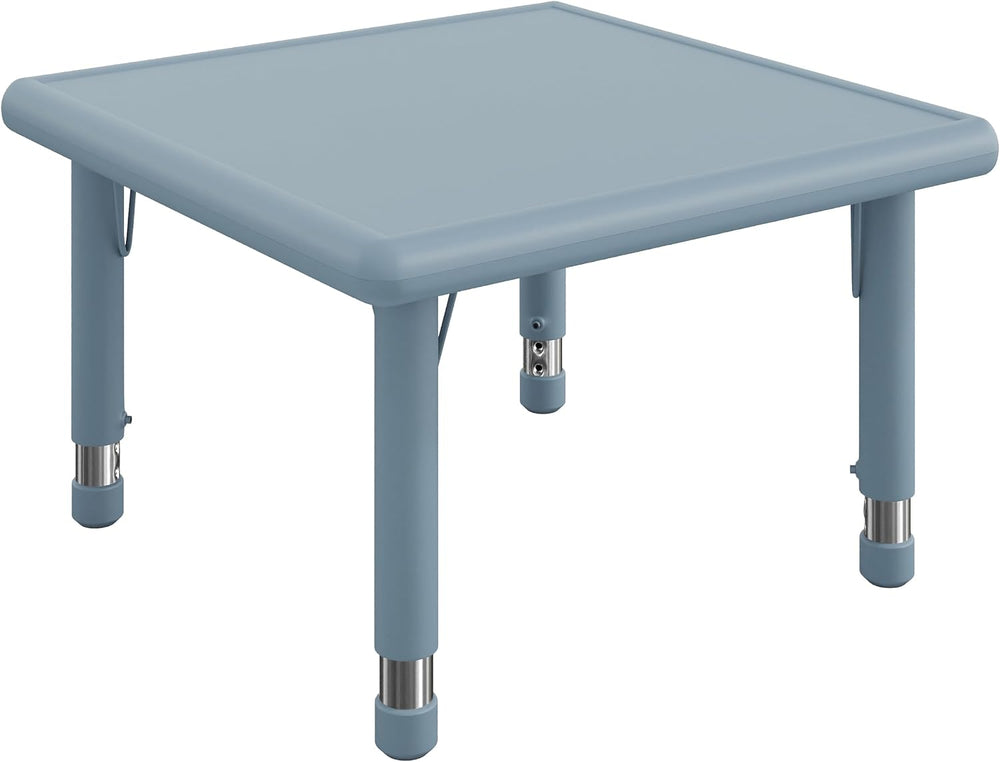 Flash Furniture 24" Square Height Adjustable Activity Table, Dusty Blue