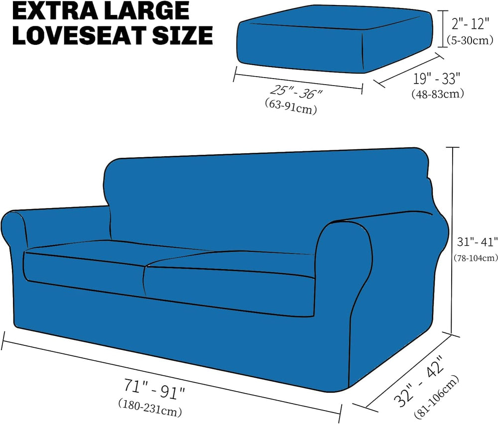 XINEAGE 3-Piece Stretch Sofa Cover, Washable Couch Covers for Dog