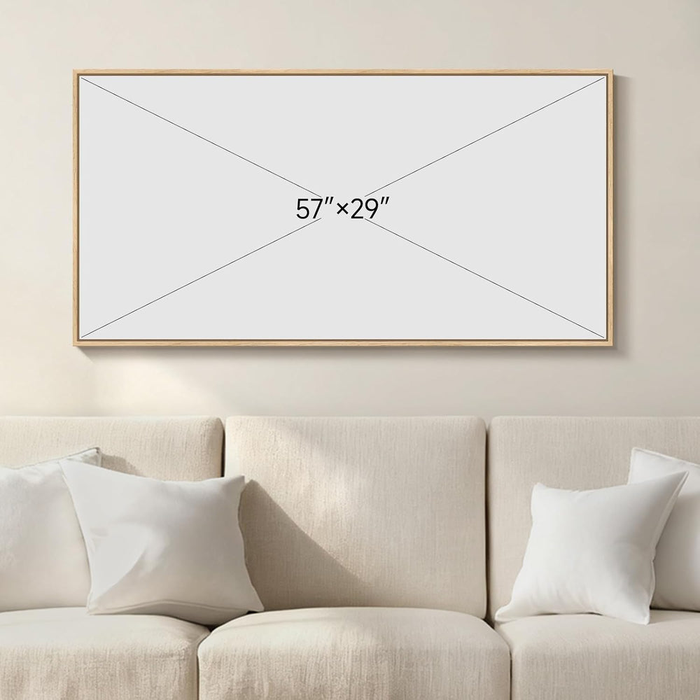 Large Framed Modern Abstract Horizontal Wall Art for Living Room, 60x30 In